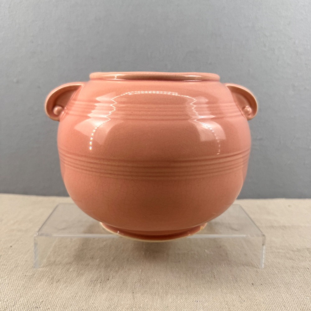 Vintage Sevilla USA Pink Pottery Cookie Jar Base‎ Art Deco Cameron Clay